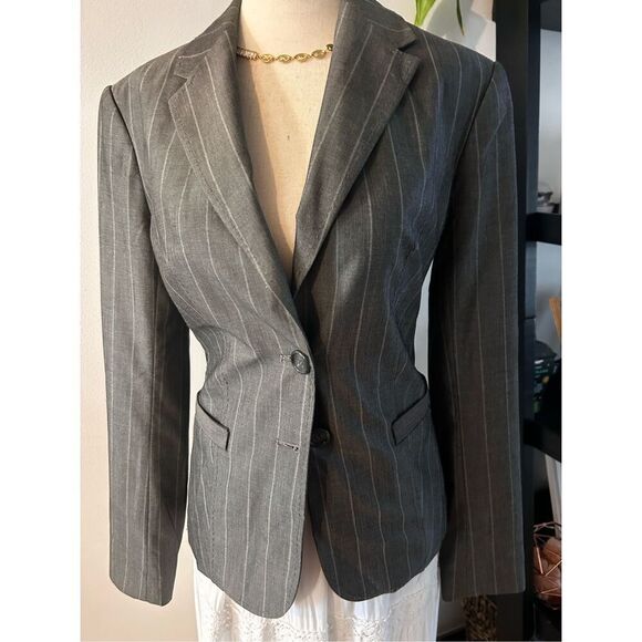 The limited gray and stripped blazer size 0 - Picture 1 of 5